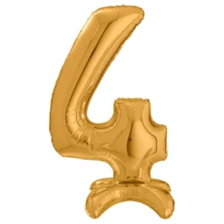 Talballon med Stativ Guld