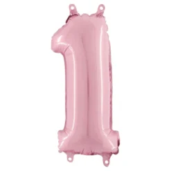 Talballon Mini Lyserød Pastel