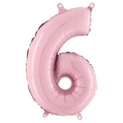 Talballon Mini Lyserød Pastel