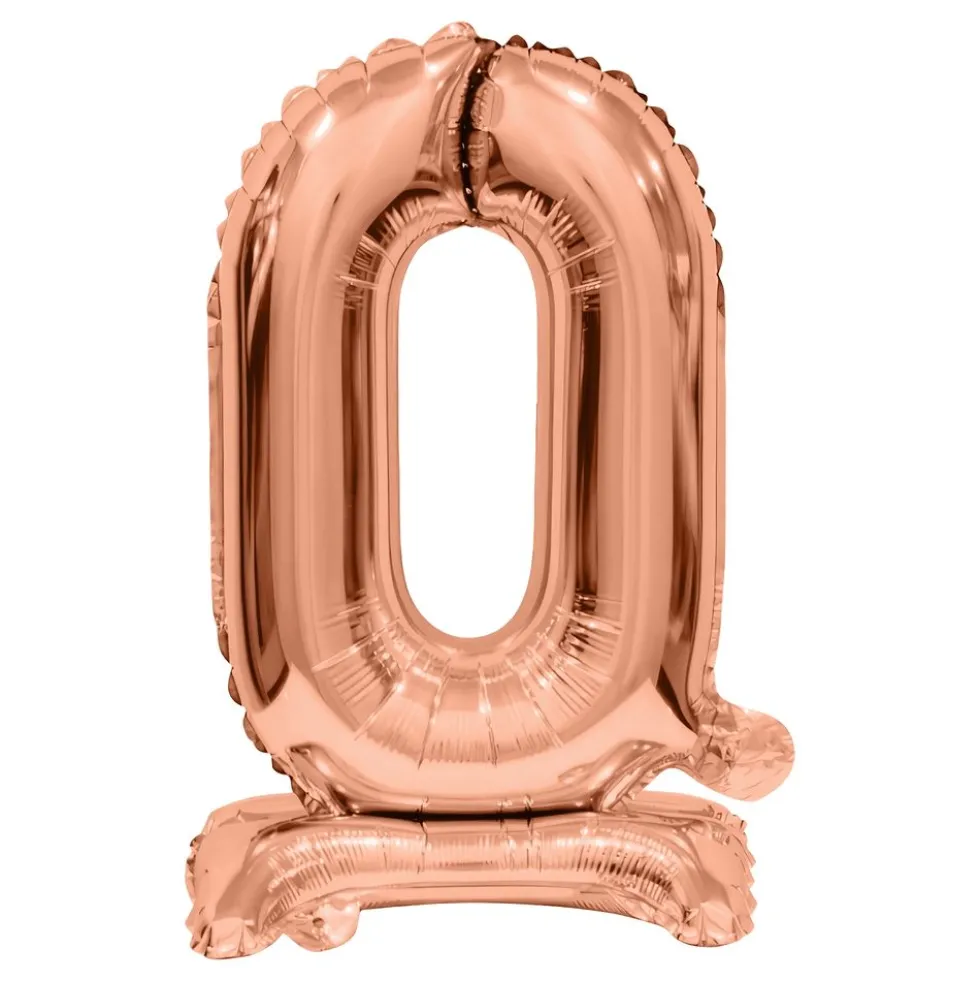 Talballon Mini på Stativ Roséguld
