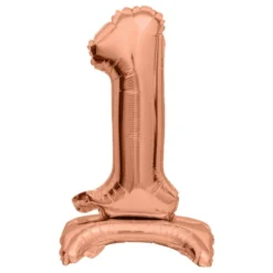 Talballon Mini på Stativ Roséguld