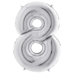 Talballon Sølv Metallic
