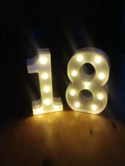 Tal Hvid med LED-belysning