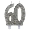 Tal-lys 60 Glitter Sølv