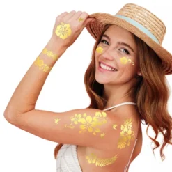 Tatoveringer Blomster Guld