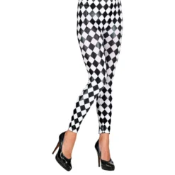 Ternede Leggings Sort/Hvid
