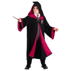 Troldmand Sort/Rød Børnekostume