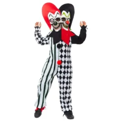Uhyggeligt Two-Face Gøgler Børnekostume
