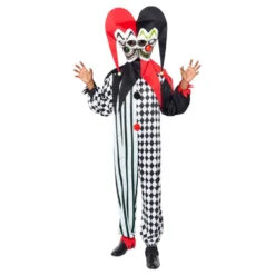 Uhyggeligt Two-Face Gyckler Kostume