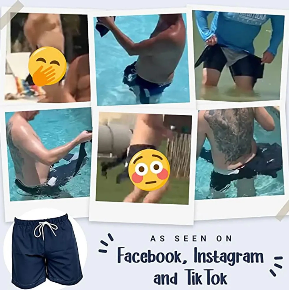 Vandopløselige Badeshorts Blå