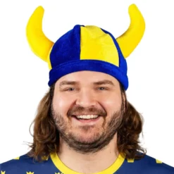 Vikingehjelm Blå/Gul