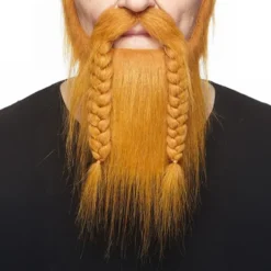 Viking Moustache med Skæg Rød