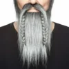 Viking moustache med skæg sort/hvid
