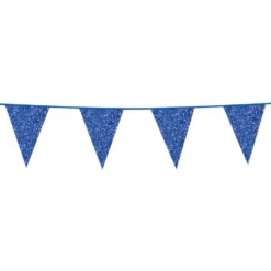 Vimpelguirlande Blå Glitter