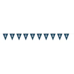 Vimpelguirlande 18 Blå/Sølv