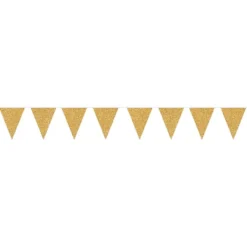 Vimpelguirlande Glitter Guld