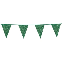 Vimpelguirlande Grøn Glitter