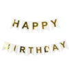 Vimpelguirlande Happy Birthday Hvid