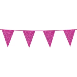Vimpelguirlande Hot Pink Glitter