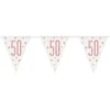 Vimpelguirlande 50 Hvid/Rosaguld