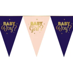 Vimpelguirlande i Pap Gender Reveal