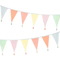 Vimpelguirlande i Stof Pastel