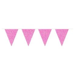 Vimpelguirlande Magenta Glitter