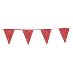 Vimpelguirlande Rød Glitter