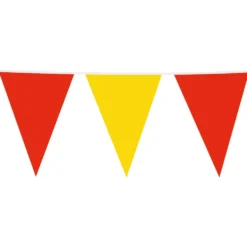 Vimpelguirlande Rød/Gul Stor