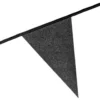 Vimpelguirlande Sort Glitter