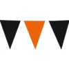 Vimpelguirlande Sort/Orange Stor