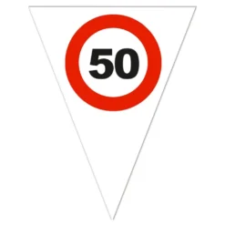 Vimpelguirlande Trafikskilt 50