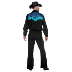 Western Blå Herre Kostume
