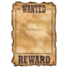 Western Wanted Skilt