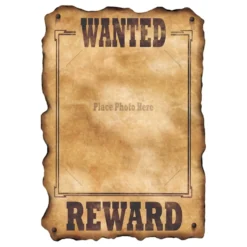 Western Wanted Skilt