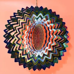 Wind Spinner i Metal Mandala Blå