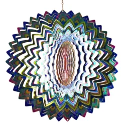 Wind Spinner i Metal Mandala Blå