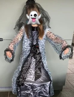 Zombiebrud Børnekostume